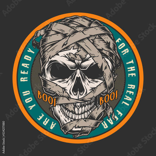 Halloween day vintage element colorful