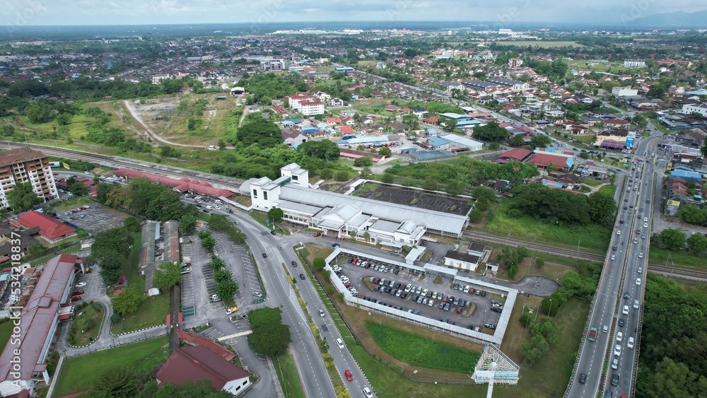 Taiping, Malaysia - September 24, 2022: The Landmark Buildings and Tourist Attractions of Taiping