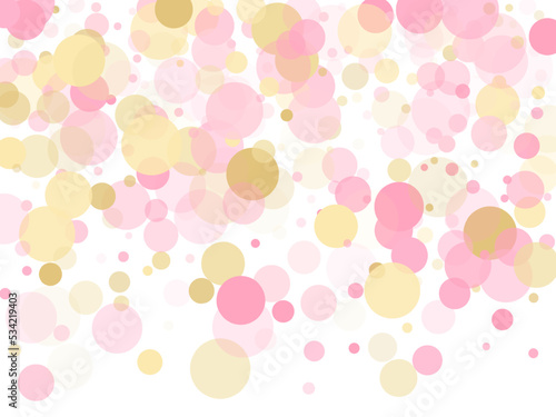 Bokeh confetti circles decoration holiday background.