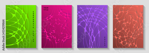 Premium disco party posters. Doodle curve lines fusion textures. Flat cover vector layouts. Night party posters collection fluid curves graphic design.