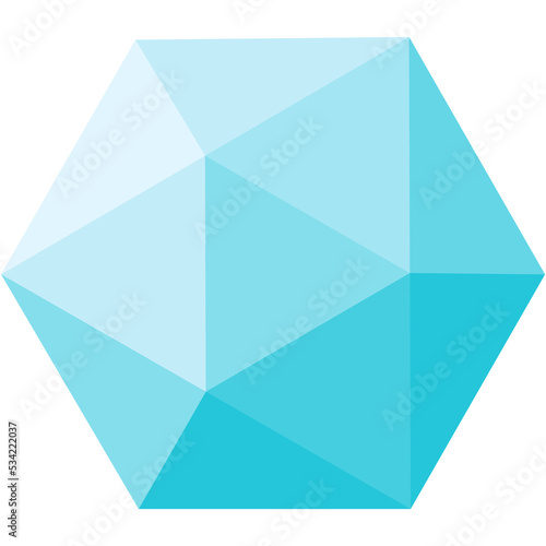 Geometric polygonal shape abstract vector design on white