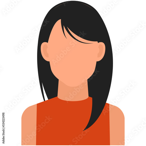 Woman avatar icon female user silhouette vector