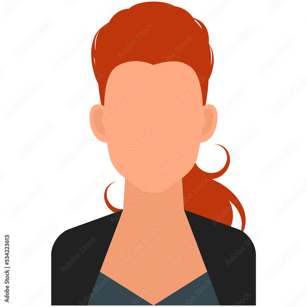 Woman default business avatar icon vector isolated - obrazy, fototapety, plakaty 