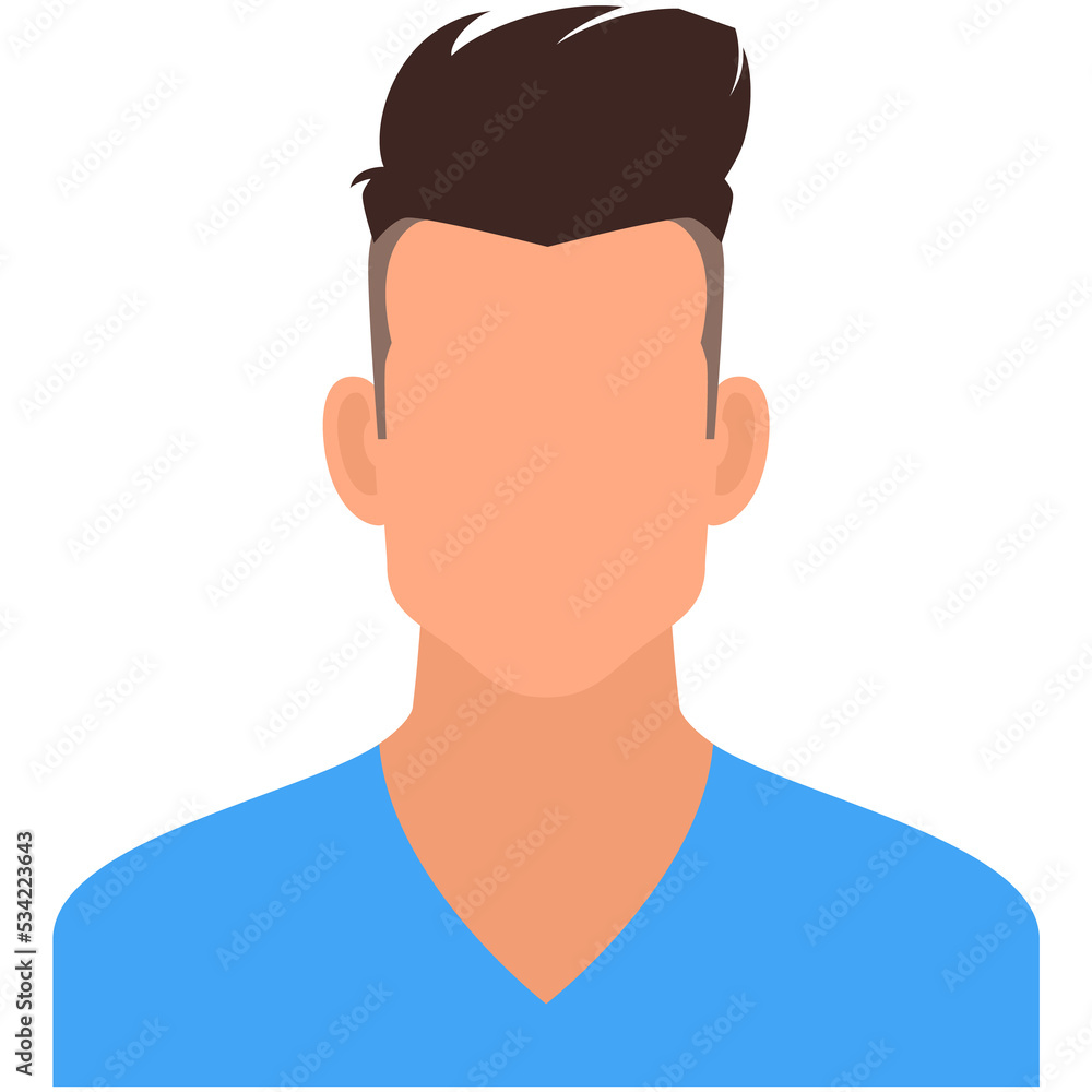 Young man avatar icon vector isolated on white Young man avatar icon vector isolated on white