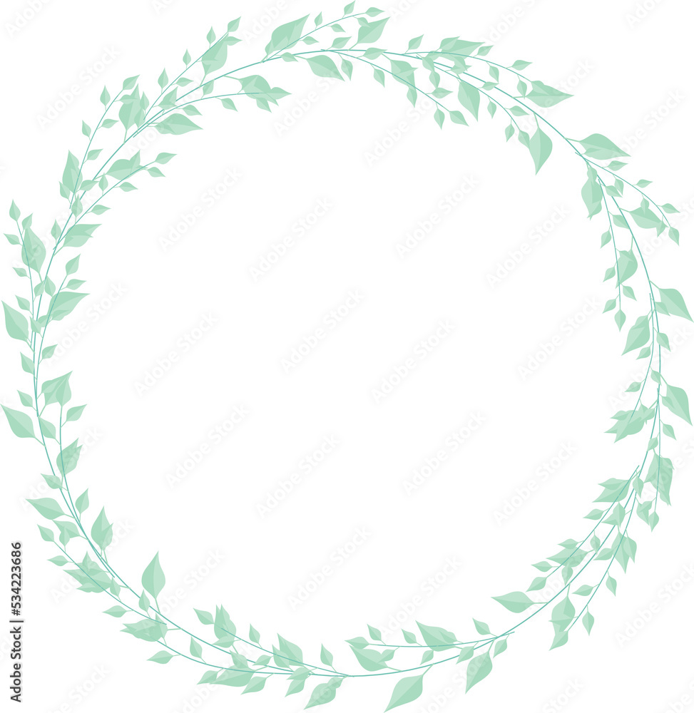 Green Leaf Wreath for Decoration