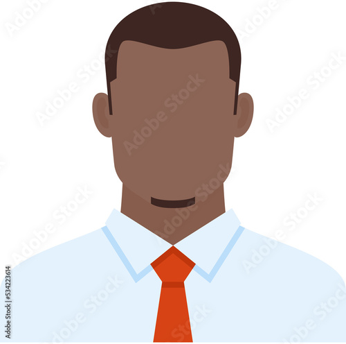 Afro-american businessman avatar icon vector isolated on white