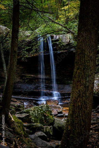 Waterfall in Ohiopyle State Park in Pennsylvania photo