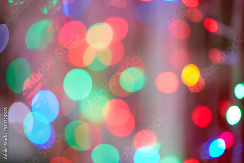 Abstract background with bokeh lights in blur night