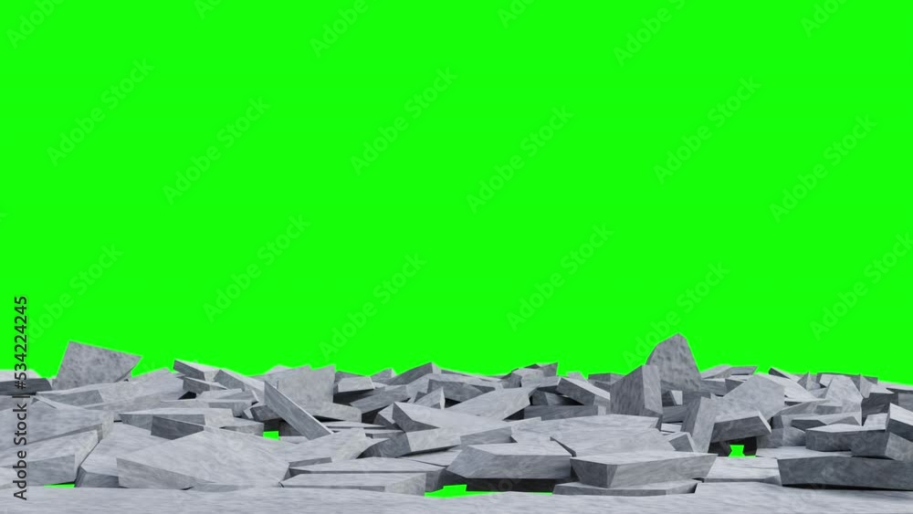 destruction of a concrete floor. impact on a concret floor. destruction