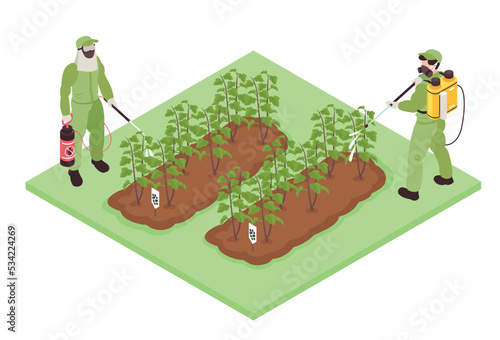 Isometric Farm Pest Control
