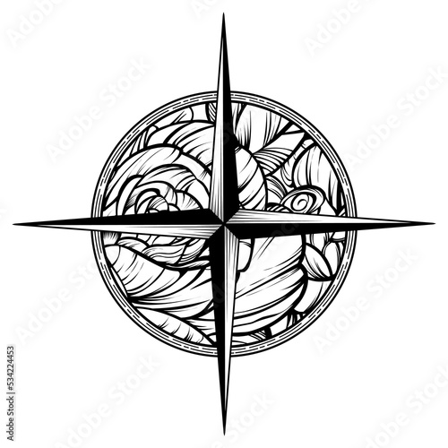 compass rose vector