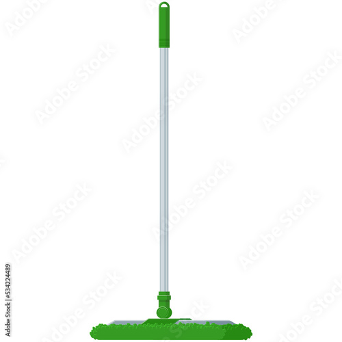 Mop broom vector icon floor clean stick brush illustration