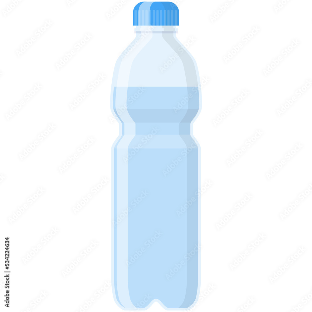 Mineral water vector plastic bottle illustration isolated icon Mineral water vector plastic bottle illustration isolated icon