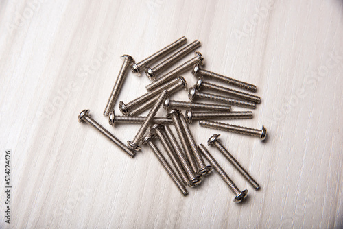 tapping screws made of steel.