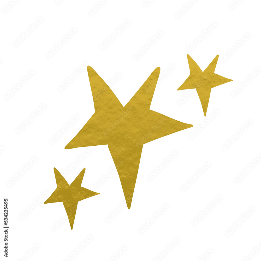 Gold Metallic Star Gold Metallic Star