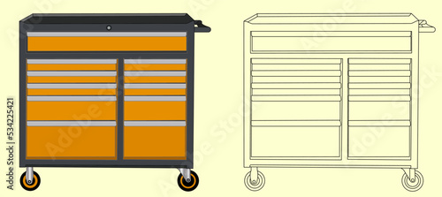 Rolling Tool Cabinet,Rolling Tool Chest with Storage Drawers.