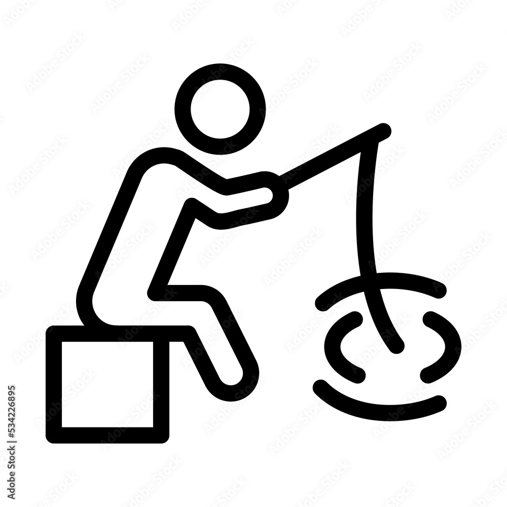 fishing line icon illustration vector graphic fishing line icon illustration vector graphic