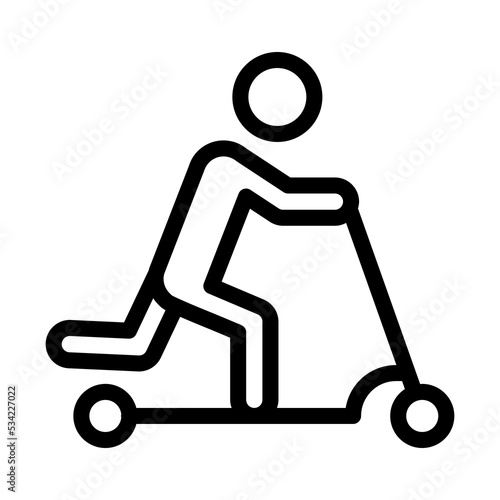 scooter line icon illustration vector graphic