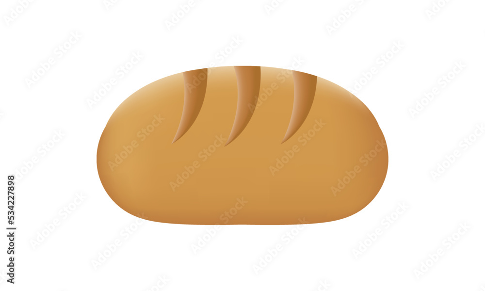 illustration of bread with mesh technique on a white background illustration of bread with mesh technique on a white background