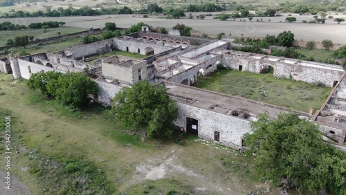 Aerial shot moving away from the hacienda of montero photo