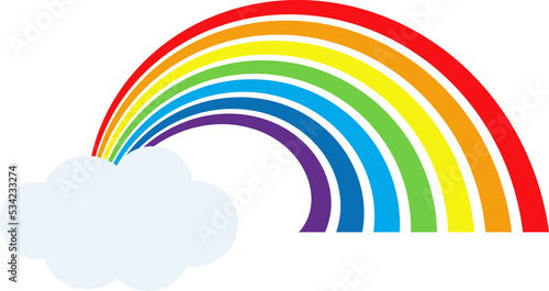 Rainbow with Cloud for Decoration