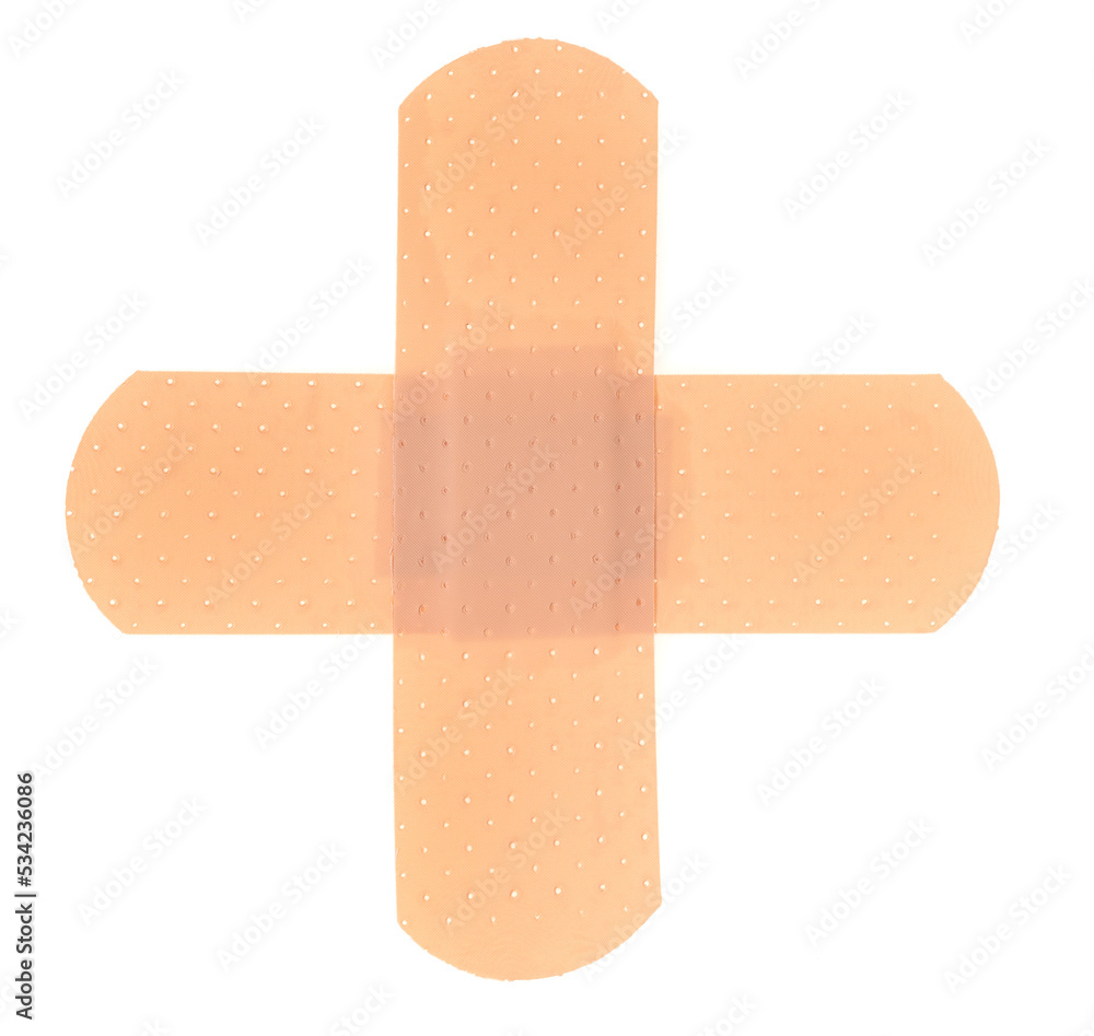 Medical adhesive plaster isolated on white background. band-aid. Medical adhesive plaster isolated on white background. band-aid.