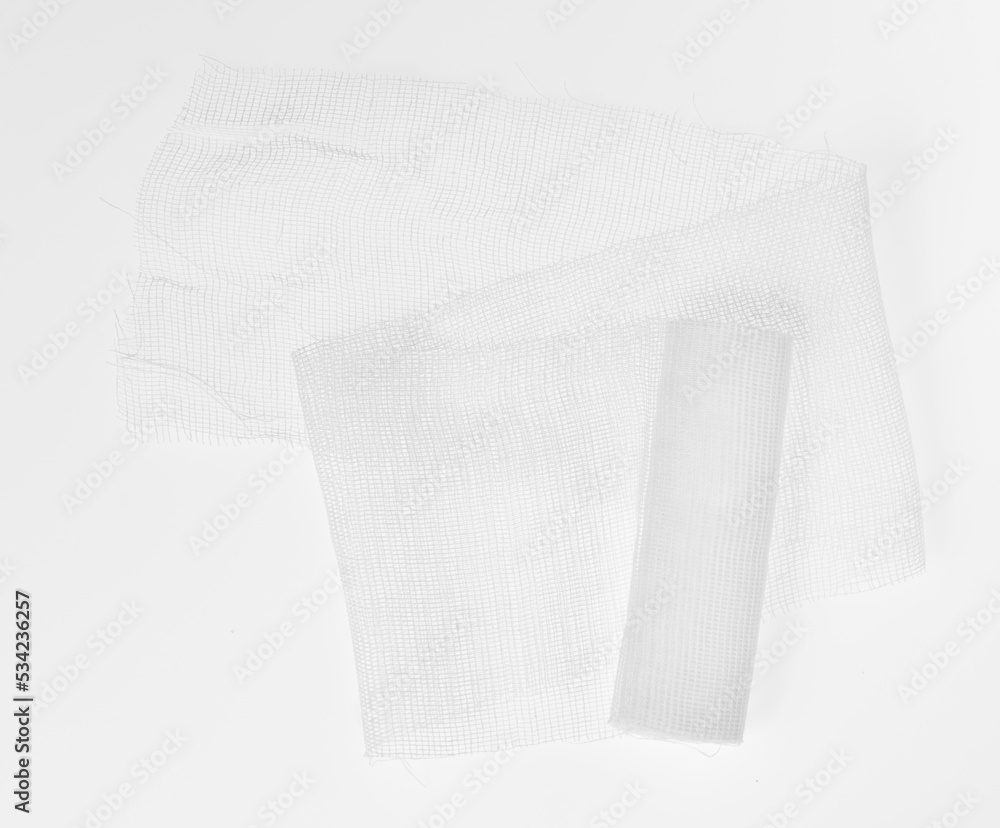 Medical cloth bandage on white background Medical cloth bandage on white background