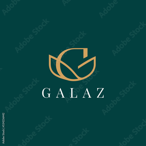 Luxury Initial G Combine With Flower Icon Simple Logo Design. Letter G Monogram Logo Identity for Branding, Business, Real Estate, Fasion and Elegant Brand