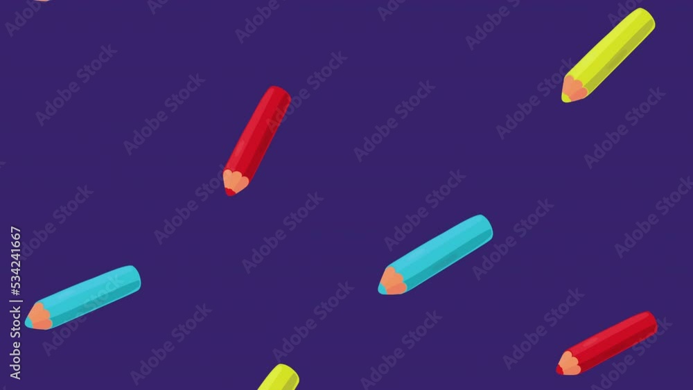 pencils colors school supplies animation pencils colors school supplies animation