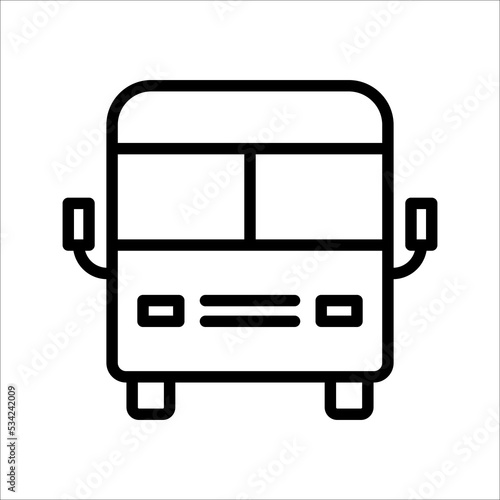 Bus icon, vector bus icon, on white background.