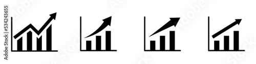 Conjunto de iconos de estadísticas. Gráficos de estadísticas analíticas económicas de empresas o negocios. Concepto de finanzas, ventas, evaluación, economía. ilustraciones vectoriales