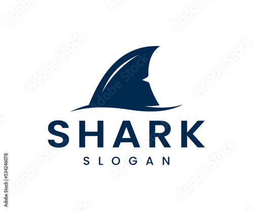Shark fin logo design. Shark fin icon vector illustration