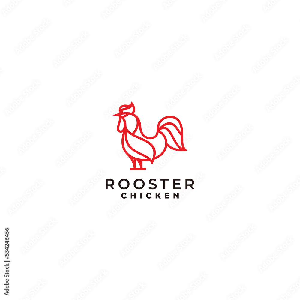 Fototapeta premium Rooster logo desing icon vector
