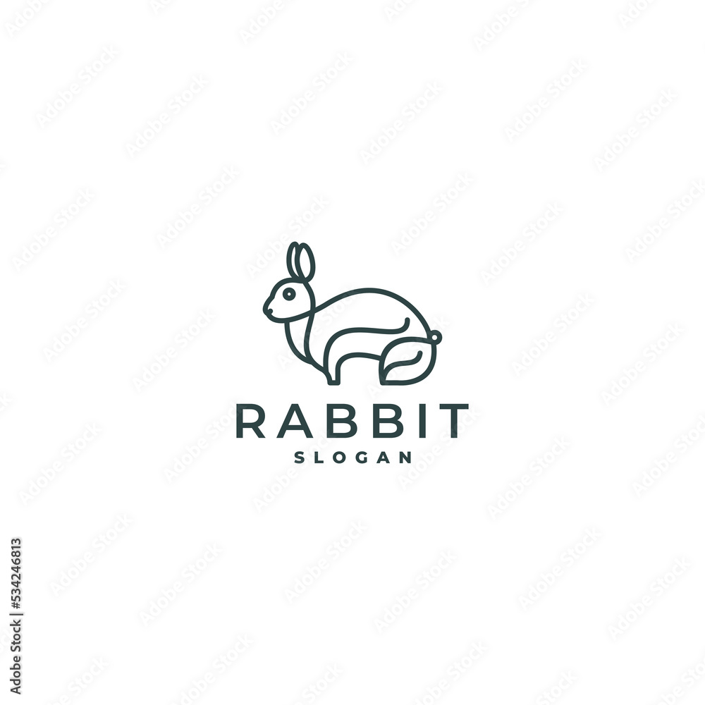 Rabbit logo desing icon vector Rabbit logo desing icon vector