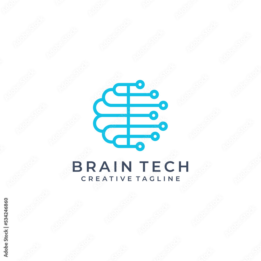 Brain Tech logo desing icon vector Brain Tech logo desing icon vector