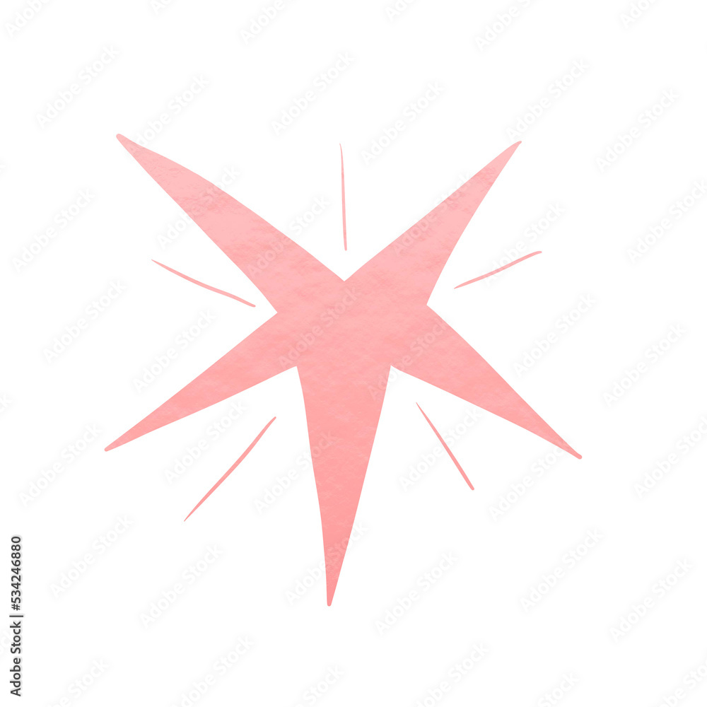 Obraz premium Pink Metallic Star Decoration