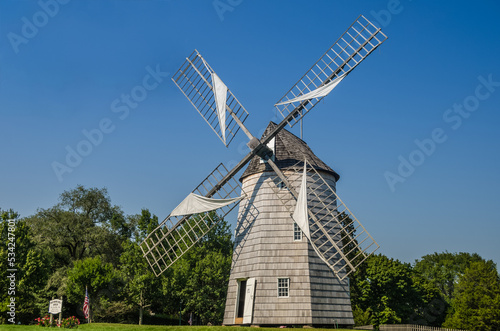 Historic Windmill Old Hook Mill, East Hampton, Long Island, New York State, USA