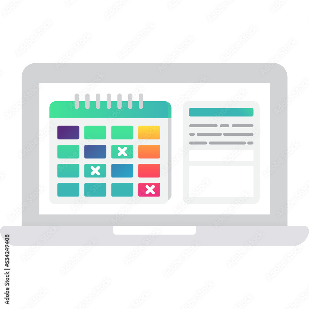 Online schedule calendar vector icon on white Online schedule calendar vector icon on white