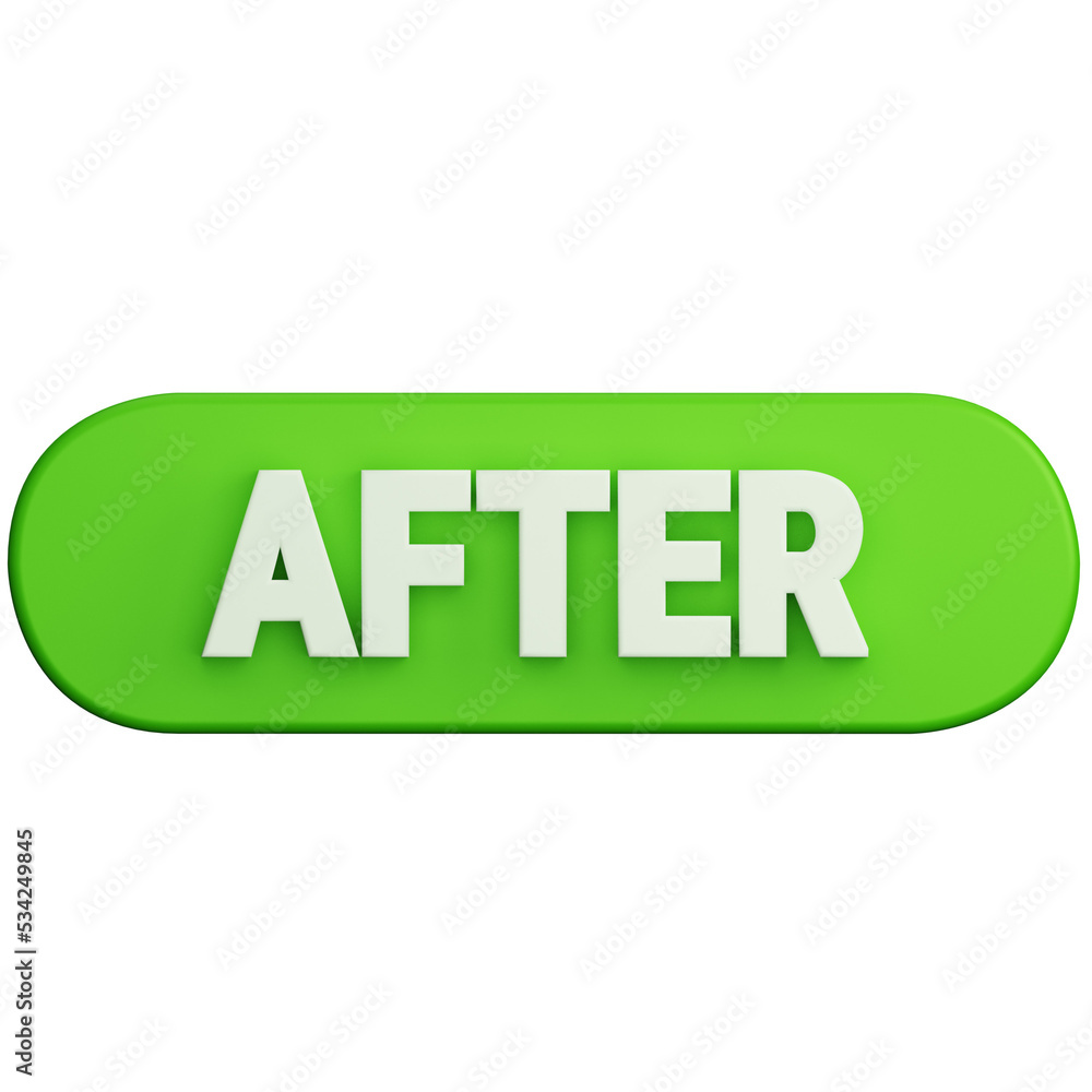3d rendering of after green button 3d rendering of after green button