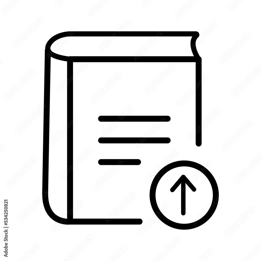 Book with coursore line icon. Reading, online library, athenaeum, atheneum, paper, audiobook. Download book. Education concept. Vector black line icon on a white background Book with coursore line icon. Reading, online library, athenaeum, atheneum, paper, audiobook. Download book. Education concept. Vector black line icon on a white background