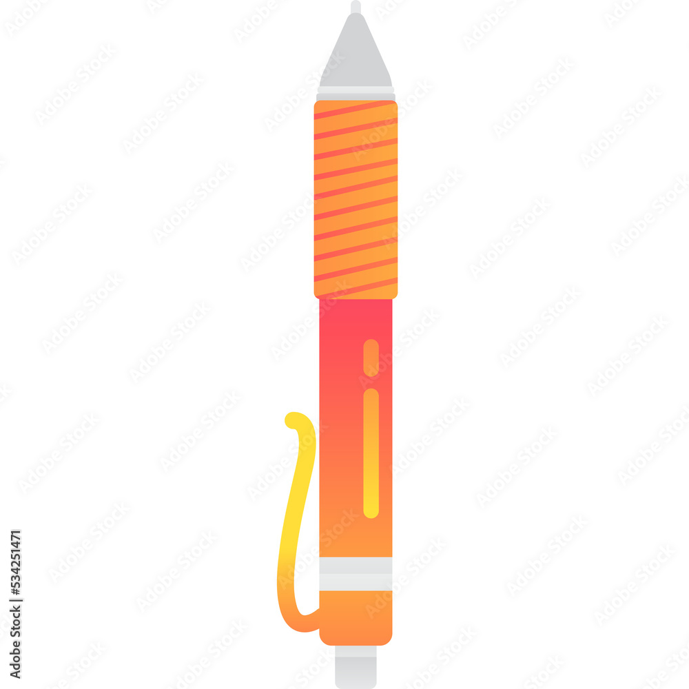 Ballpoint pen icon vector school pencil design Ballpoint pen icon vector school pencil design