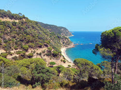 View of the coast. Cala del Senyor Ramón, Costa Brava, Mediterranean Sea, Spain, Europe photo