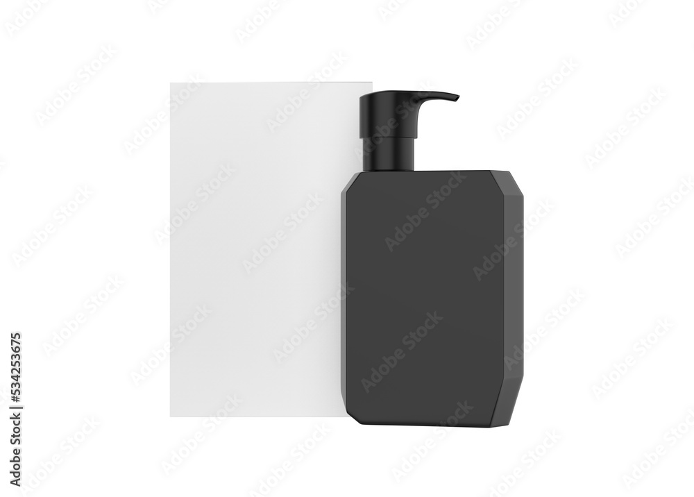 Cosmetic Bottle Mockup isolated on white background. 3d illustration Cosmetic Bottle Mockup isolated on white background. 3d illustration