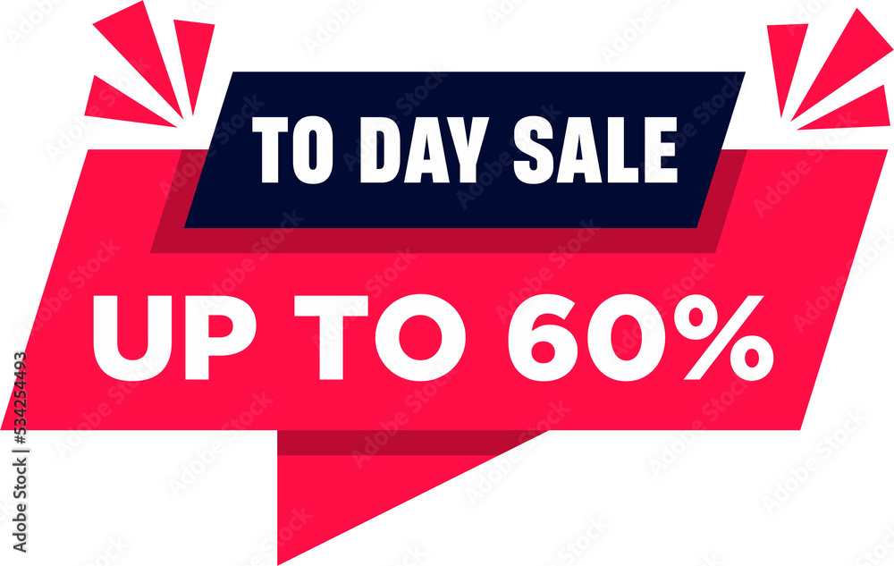 Vector Illustration Today Only Sale Sign. Up To 60 percent Off Origami Speech Bubble. Sale Label Design. Vector Illustration Today Only Sale Sign. Up To 60 percent Off Origami Speech Bubble. Sale Label Design.
