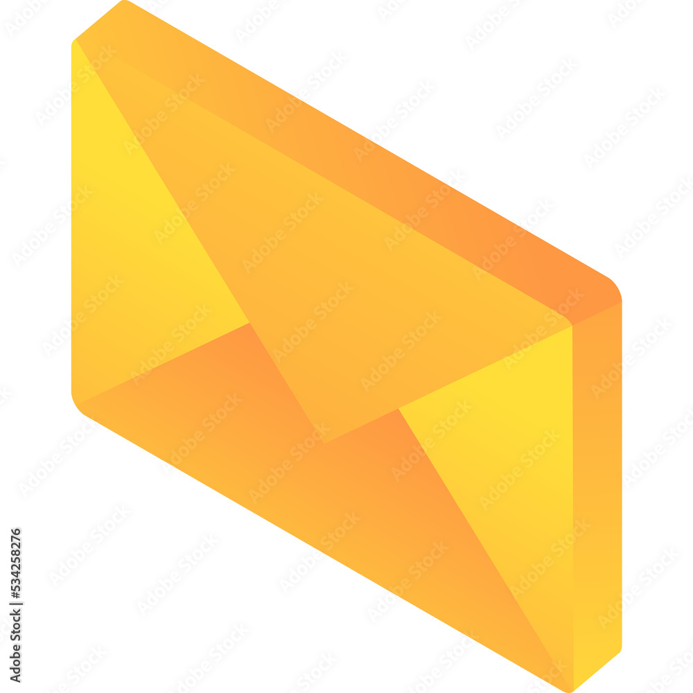 Isometric sms email vector postal letter sign Isometric sms email vector postal letter sign