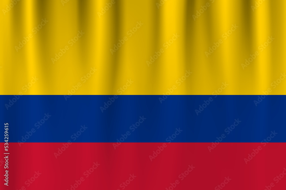 Fototapeta premium Vector flag of Colambia. Colambiaa waving flag background.