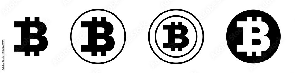 Vector cryptocurrency. Bitcoin currency. Set of bitcoin. Business vector symbol. Vector cryptocurrency. Bitcoin currency. Set of bitcoin. Business vector symbol.
