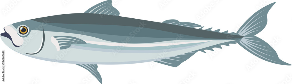 Cartoon illustration isolated object fresh food fish Cartoon illustration isolated object fresh food fish