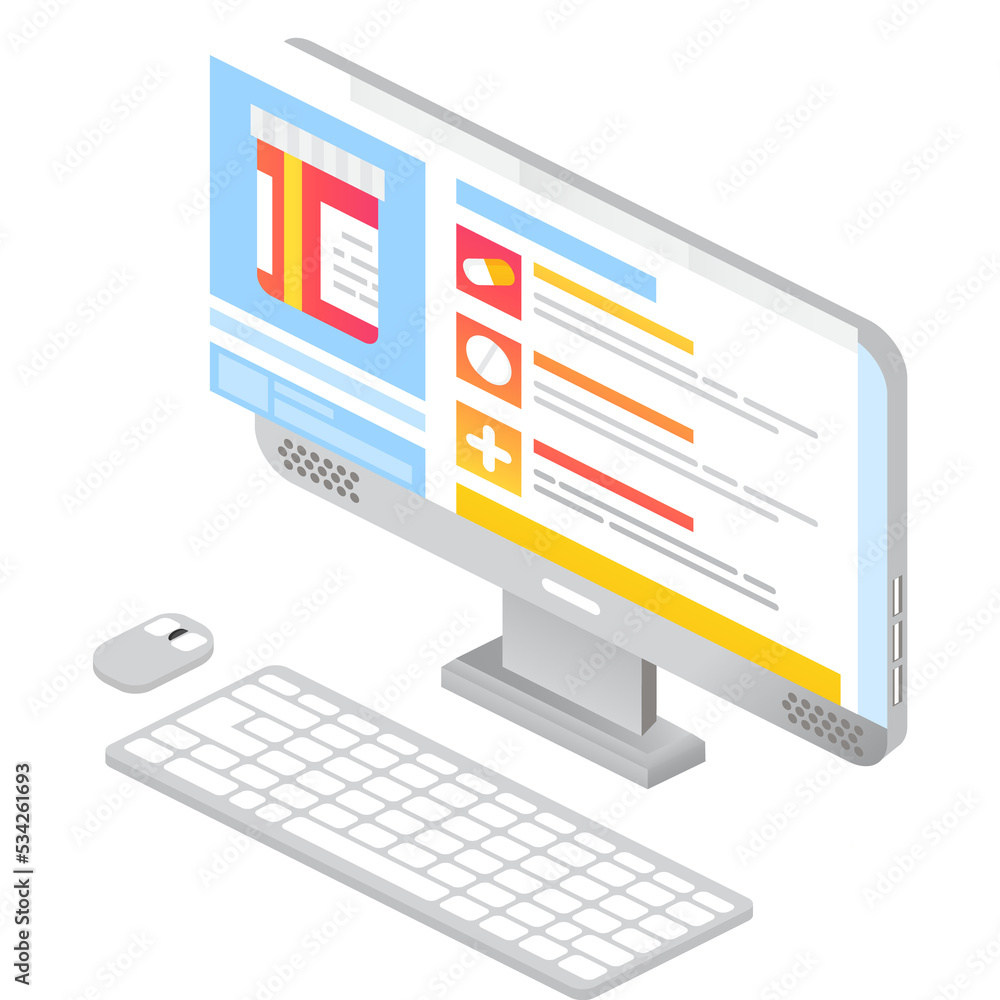 Pills online prescription service icon 3d vector Pills online prescription service icon 3d vector