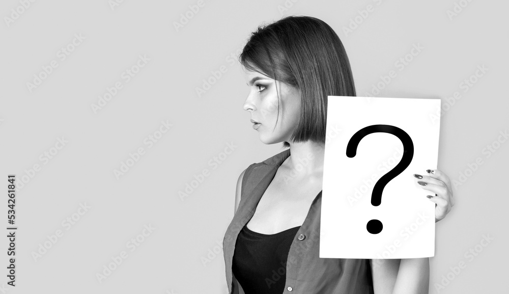 Question mark, symbol. Concept - challenging issue, looking for the answer. Copy space. Black and white Question mark, symbol. Concept - challenging issue, looking for the answer. Copy space. Black and white